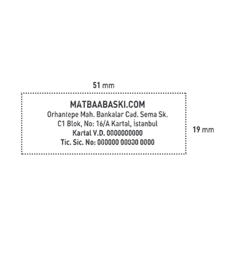 ِCachet et tampon N°13 ref 4313 Cachets et tampons personnalisables MobiStamps 22x58mm